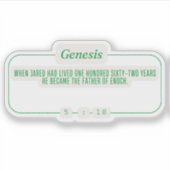 Genesis 5:18 sticker (Voorkant)