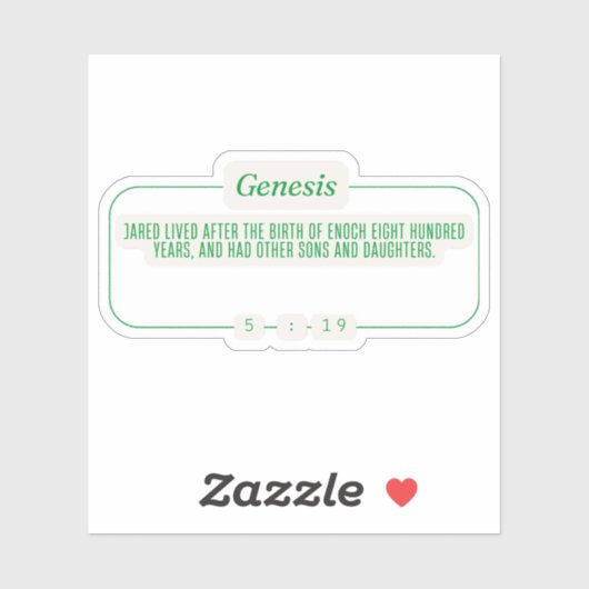 Genesis 5:19 sticker (Vel)