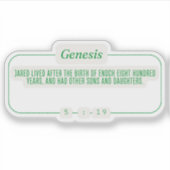 Genesis 5:19 sticker (Voorkant)
