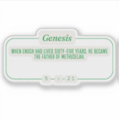 Genesis 5:21 sticker (Voorkant)