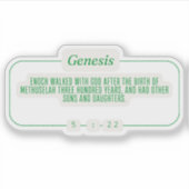 Genesis 5:22 sticker (Voorkant)
