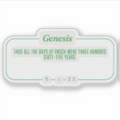 Genesis 5:23 sticker (Voorkant)