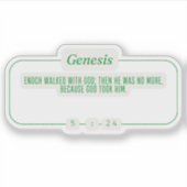 Genesis 5:24 sticker (Voorkant)