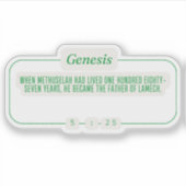 Genesis 5:25 sticker (Voorkant)
