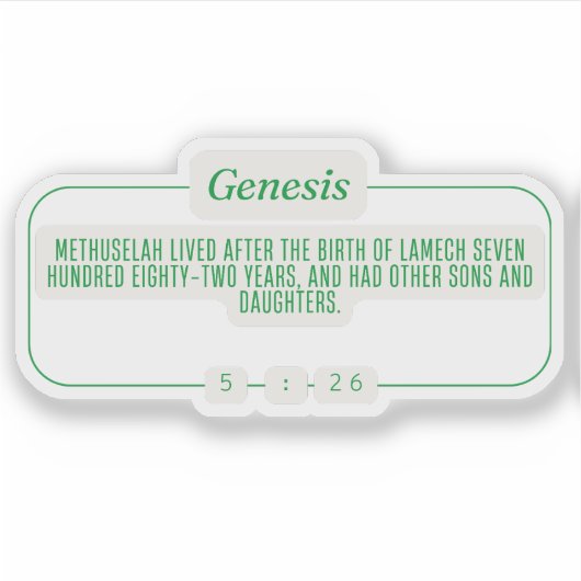 Genesis 5:26 sticker (Voorkant)