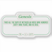 Genesis 5:27 sticker (Voorkant)