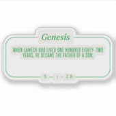 Genesis 5:28 sticker (Voorkant)
