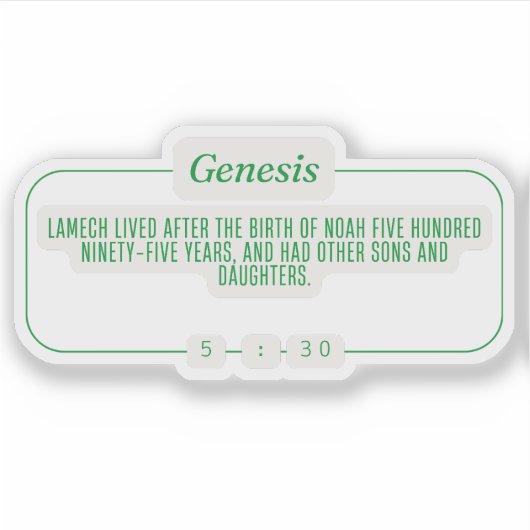 Genesis 5:30 sticker (Voorkant)