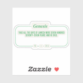 Genesis 5:31 sticker