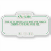 Genesis 5:31 sticker (Voorkant)