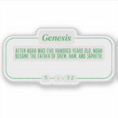 Genesis 5:32 sticker (Voorkant)