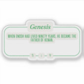 Genesis 5:9 sticker (Voorkant)