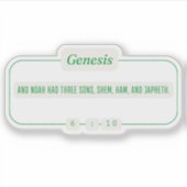 Genesis 6:10 sticker (Voorkant)