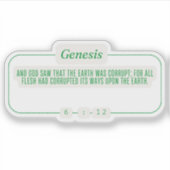 Genesis 6:12 sticker (Voorkant)