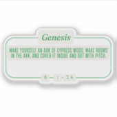 Genesis 6:14 sticker (Voorkant)