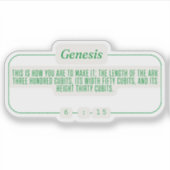 Genesis 6:15 sticker (Voorkant)