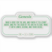 Genesis 6:16 sticker (Voorkant)