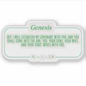 Genesis 6:18 sticker (Voorkant)