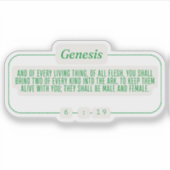Genesis 6:19 sticker (Voorkant)