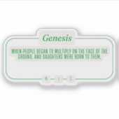 Genesis 6:1 sticker (Voorkant)