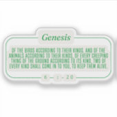 Genesis 6:20 sticker (Voorkant)