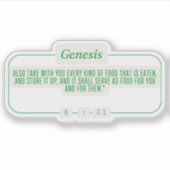 Genesis 6:21 sticker (Voorkant)