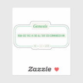 Genesis 6:22 sticker (Vel)