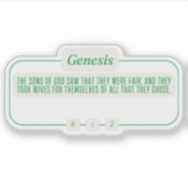 Genesis 6:2 sticker (Voorkant)