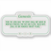 Genesis 6:3 sticker (Voorkant)