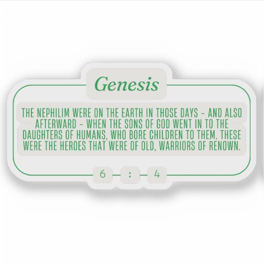 Genesis 6:4 sticker (Voorkant)