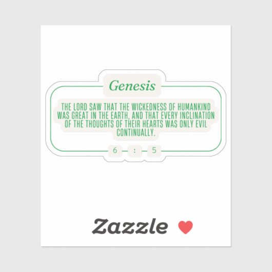 Genesis 6:5 sticker (Vel)