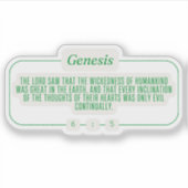 Genesis 6:5 sticker (Voorkant)
