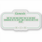 Genesis 6:6 sticker (Voorkant)