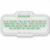 Genesis 6:7 sticker (Voorkant)