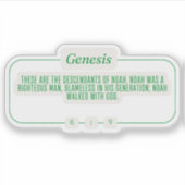 Genesis 6:9 sticker (Voorkant)