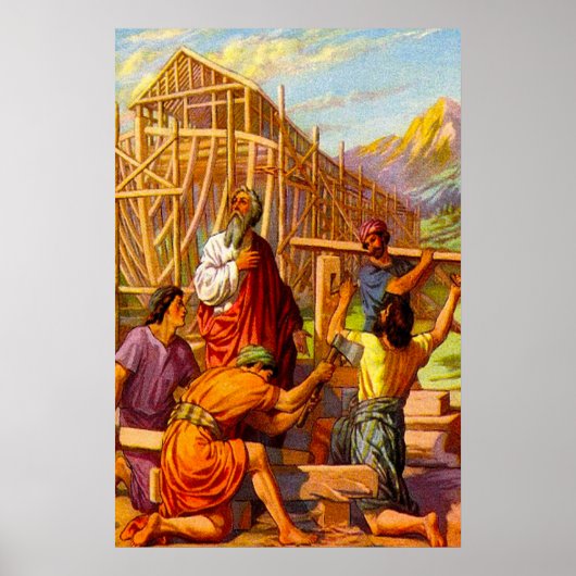 Genesis 6 Noah bouwt het Ark poster (Voorkant)