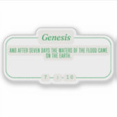 Genesis 7:10 sticker (Voorkant)
