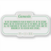 Genesis 7:11 sticker (Voorkant)