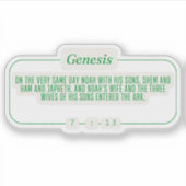 Genesis 7:13 sticker (Voorkant)