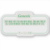 Genesis 7:15 sticker (Voorkant)
