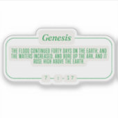 Genesis 7:17 sticker (Voorkant)