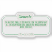 Genesis 7:19 sticker (Voorkant)