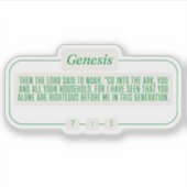 Genesis 7:1 sticker (Voorkant)