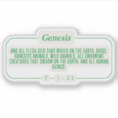 Genesis 7:21 sticker (Voorkant)