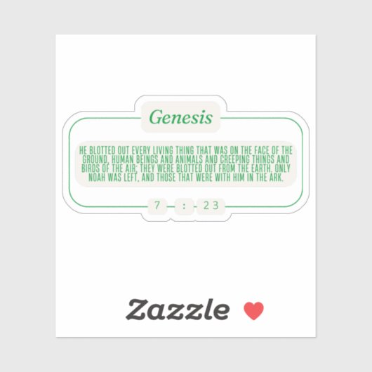Genesis 7:23 sticker (Vel)