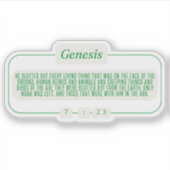 Genesis 7:23 sticker (Voorkant)