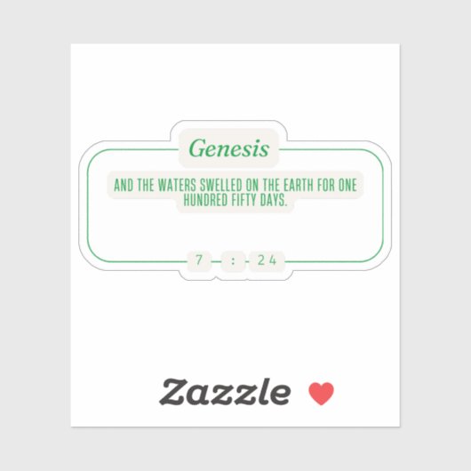 Genesis 7:24 sticker (Vel)