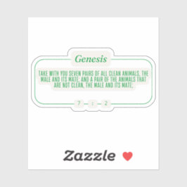 Genesis 7:2 sticker