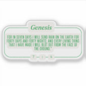 Genesis 7:4 sticker (Voorkant)