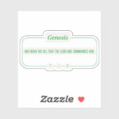 Genesis 7:5 sticker (Vel)